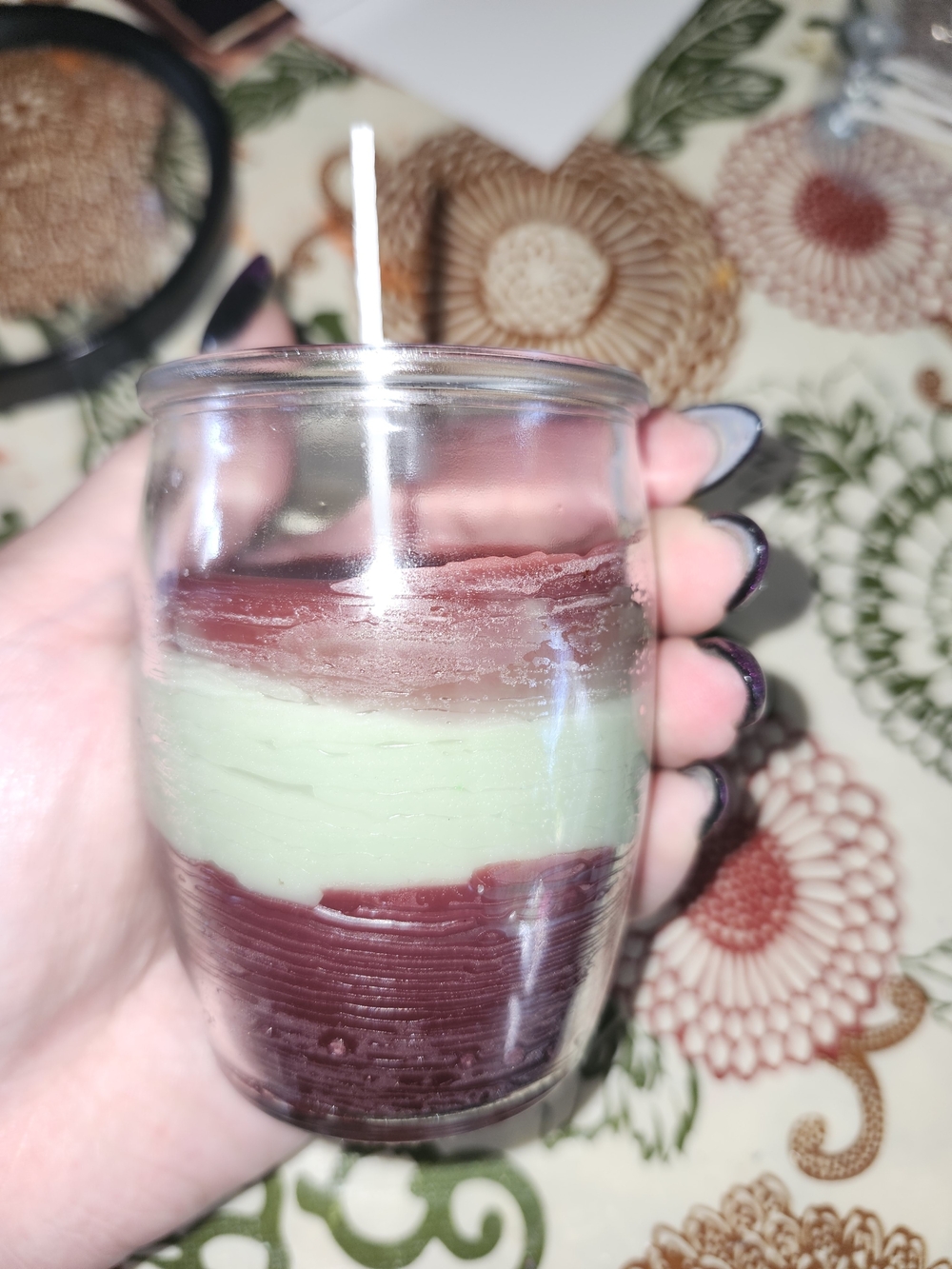 One-of-a-Kind Upcycled Fruit Candle | Juicy Pomegranate Mango Papaya Pear Scent
